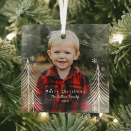Winterszene Custom Foto Weihnachtsdekoration Ornament Aus Glas