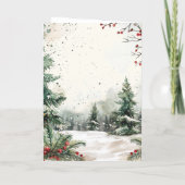 Winterszene Frohe Weihnachten (Rückseite)