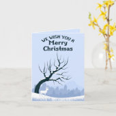 Winterszene Frohe Weihnachten Karte (Gelbe Blume)