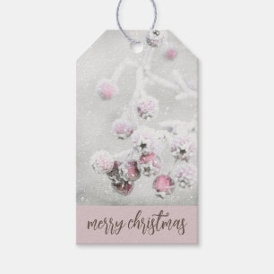 Winterszene Holly Berries - Begrüßungstags Geschenkanhänger