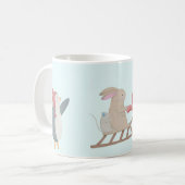 Winterszene in süße Tier Kaffeetasse (Vorderseite Links)