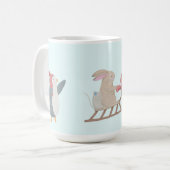 Winterszene in süße Tier Kaffeetasse (Vorderseite Links)