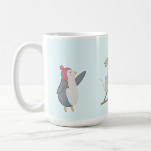 Winterszene in süße Tier Kaffeetasse