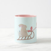 Winterszene in süße Tier Tasse (Zentrum)