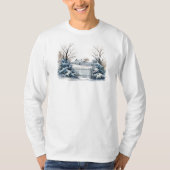 Winterszene Langschläfer T - Shirt (Vorderseite)