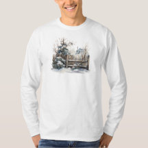 Winterszene Langschläfer T - Shirt