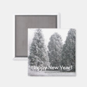 Winterszene Magnet (Vorderseite/Rückseite)