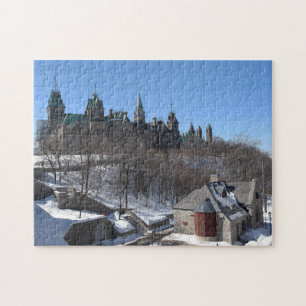 Winterszene Ottawa Kanada. Puzzle