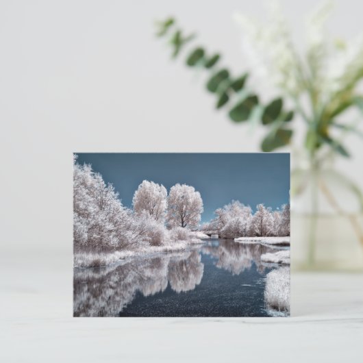 Winterszene Postkarte (Stehend Vorderseite)