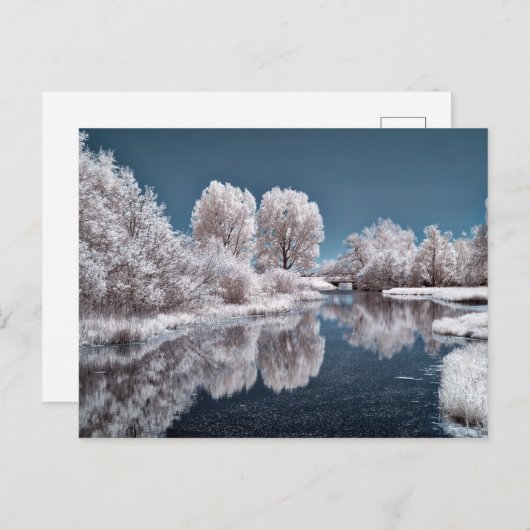 Winterszene Postkarte (Vorne/Hinten)