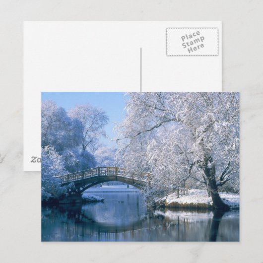 Winterszene Postkarte (Vorne/Hinten)
