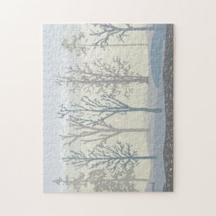 Winterszene-Puzzle Puzzle