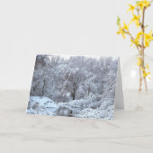 Winterszene Raum-Foto-Gruß-Karten Karte (Gelbe Blume)