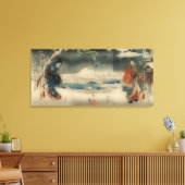Winterszene - Vintage japanische Kunst Leinwanddruck (Insitu (Wohnzimmer))