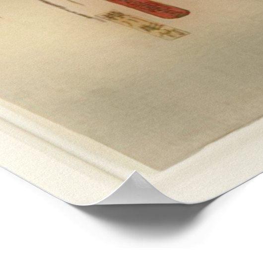 Winterszene - Vintage japanische Kunst Poster (Ecke)