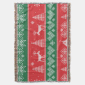 Winterszene: Vintages nahtloses Muster Decke (Vorderseite Vertikal)