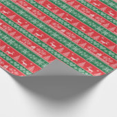 Winterszene: Vintages nahtloses Muster Geschenkpapier (Ecke)