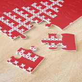 Winterszene: Vintages nahtloses Muster Puzzle (Seite)