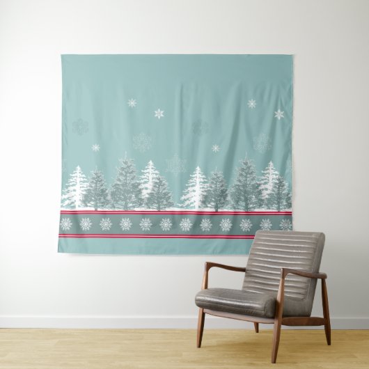 Winterszene Wandteppich (Beispiel (Horizontal))