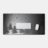 Winterszene, Weihnachtsnacht, Sternenhimmel der Na Schreibtischunterlage (Tastatur & Maus)