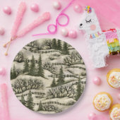 Winterszenen-Muster-Pappteller Pappteller (Party)