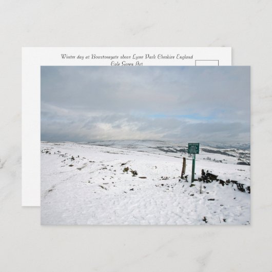 Wintertag Bowstonegat Postkarte (Vorne/Hinten)