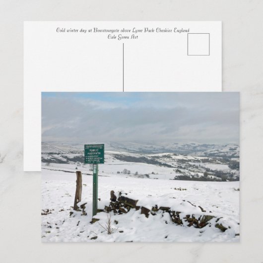 Wintertag Bowstonegat Postkarte (Vorne/Hinten)