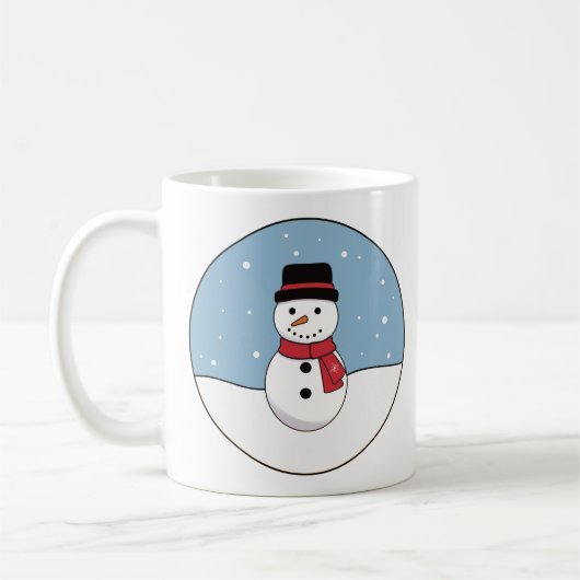 Wintertag des Snowy Snowman Kaffeetasse (Links)