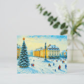 Wintertag in Warschau - Ölgemälde mit Weihnachten (Stehend Vorderseite)