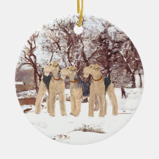 Wintertag Keramikornament (Vorne)