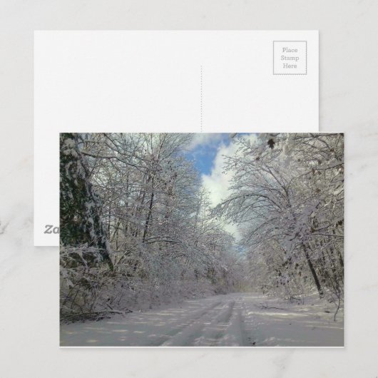 Wintertag Postkarte (Vorne/Hinten)