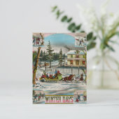 Wintertage Postkarte (Stehend Vorderseite)