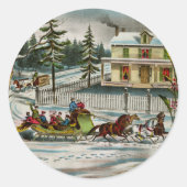 Wintertage Runder Aufkleber (Vorderseite)