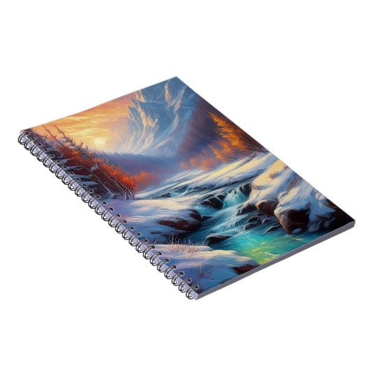 Wintertal in der Morgensonne Notizblock (Rechte Seite)