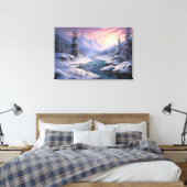 Wintertaler Ruhe: Schneebeete Leinwanddruck (Insitu (Schlafzimmer))