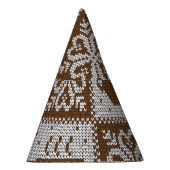 Wintertassen gekocht: heißes Getränkemuster. Partyhütchen (Rechts)