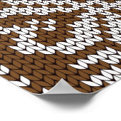 Wintertassen gekocht: heißes Getränkemuster. Poster (Ecke)