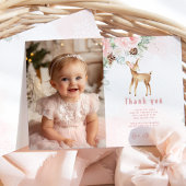 Wintertaube Rosa Foto Dankeschön Karte