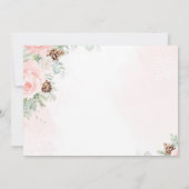 Wintertaube Rosa Foto Dankeschön Karte (Rückseite)