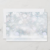 Wintertaufe Christening Greenerie Dankeskarte (Rückseite)