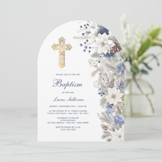 Wintertaufe Einladung (Stehend Vorderseite)