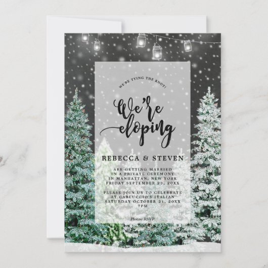 Wintertaufe mit der KNOCHENELOPTION Einladung (Vorderseite)