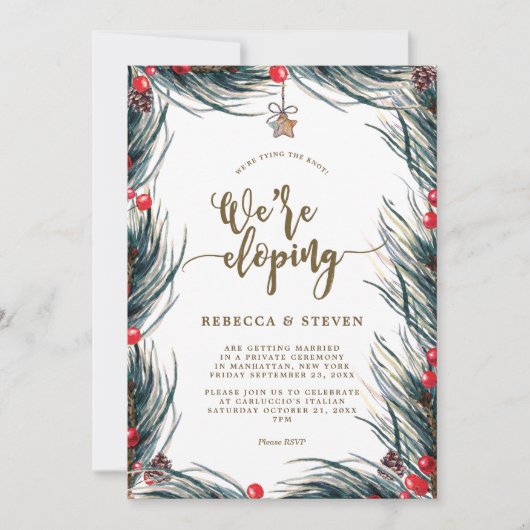 Wintertaufe mit der KNOCHENELOPTION Einladung (Vorderseite)