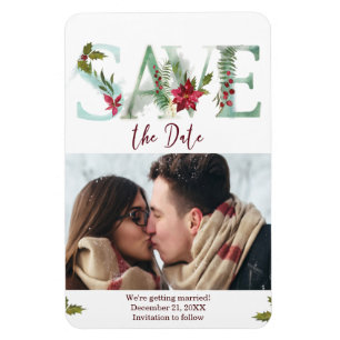 Wintertaufe Save the Date Foto Magnet