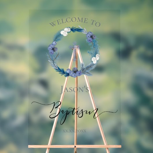 Wintertaufzeichen Acrylschild (Neutral)