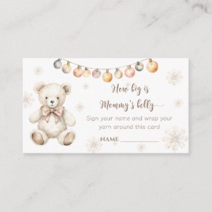 Winterteddy Bär, wie groß der Mama ist Begleitkarte
