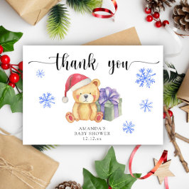 Winterteddybär - vielen Dank Dankeskarte