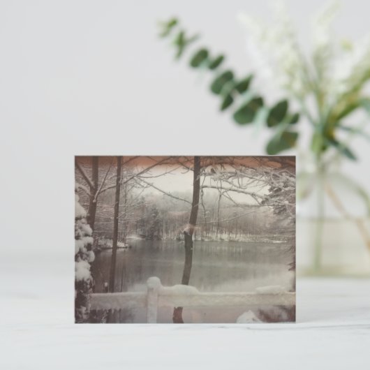 Winterteich Postkarte (Stehend Vorderseite)