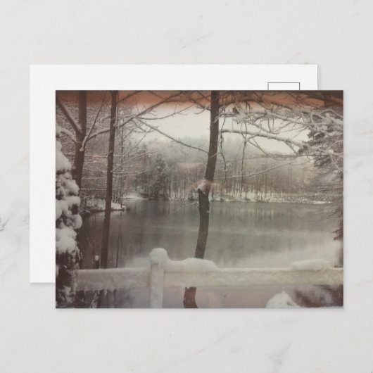 Winterteich Postkarte (Vorne/Hinten)