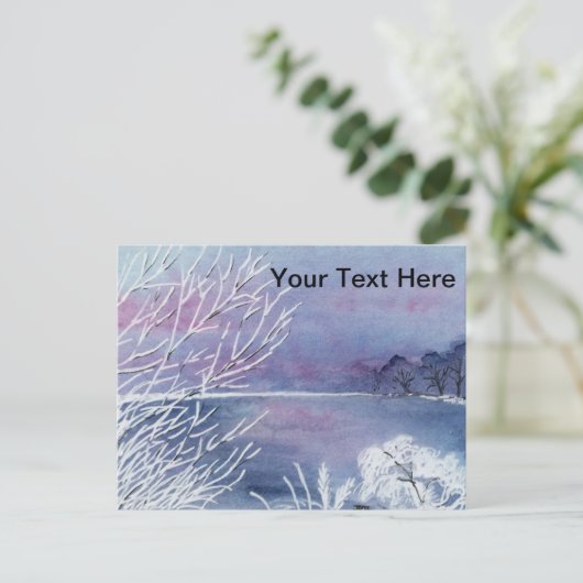 Winterteich Postkarte (Stehend Vorderseite)